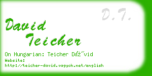 david teicher business card